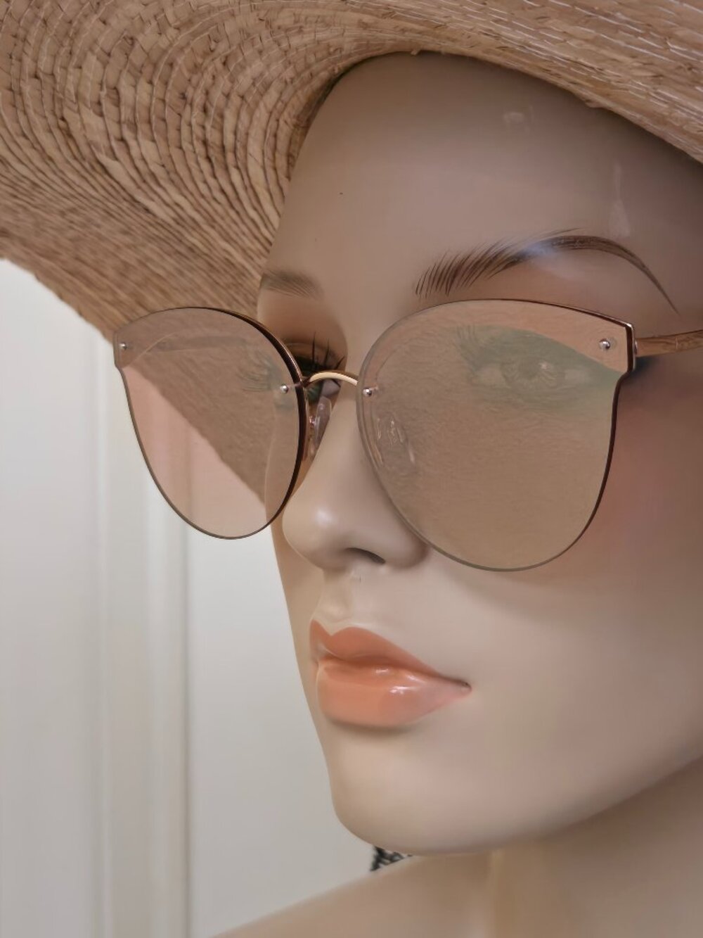 BCBGeneration Rimless Cat Eye Sunglasses